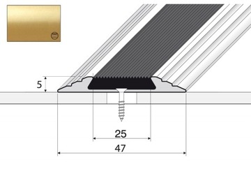 A10 Listwa schodowa antypoślizgowa 120cm ZŁOTO