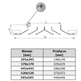 КВАДРАТНЫЙ ПОТОЛОЧНЫЙ АНЕМОСТАТ HB40 / NCD-S 295x295