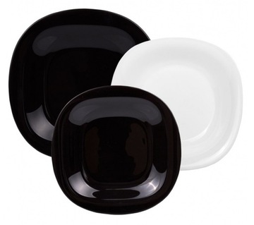 Komplet obiadowy LUMINARC White and Black 18 elem.