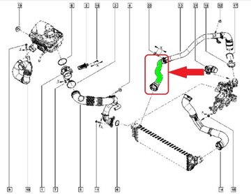 ИНТЕРКУЛЕР/ШЛАНГ ТРУБКИ RENAULT MASTER III 2.3 dCi