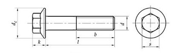 Фланцевый винт M8x90 класс 10,9 OC DIN6921 2 шт.