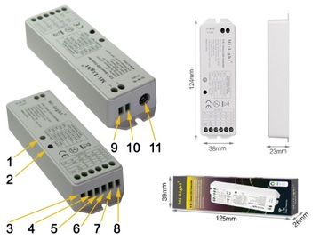 УМНЫЙ СВЕТОДИОДНЫЙ КОНТРОЛЛЕР MILIGHT LS2 8 ЗОН RGB+CCT