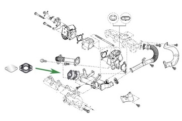 Заглушка EGR NISSAN Qashqai X-Trail 2.0 dCi MR9