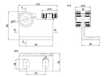 Дверь Гейс 3 ролика от от от от 50x50x3 100 кг