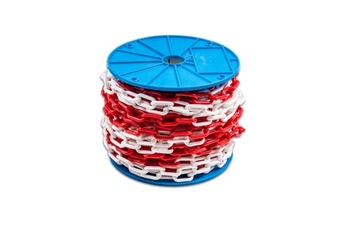 Łańcuch plastikowy biało czerwony 6mm na metry