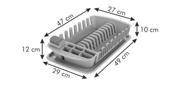 ПОДДОН С ПОДСТАВКОЙ ДЛЯ СУШКИ ПОСУДЫ TESCOMA CLEAN KIT БЕЛЫЙ