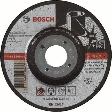 Tarcza ścierna wygięta Expert for INOX 115x6 BOSCH