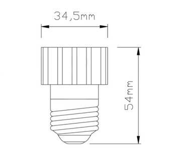 Adapter przejściówka E27 na GU10 ceramiczny