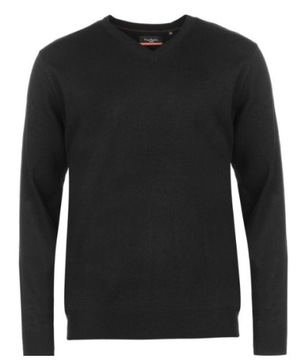 PIERRE CARDIN sweter swetr w serek HIT tu: 3XL