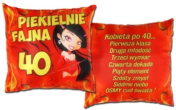 PODUSZKA prezent NA URODZINY 18 30 40 50 60 kobiet