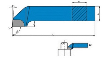 Нож токарный боковой со смещением ISO6R NNBe-f 16х16мм