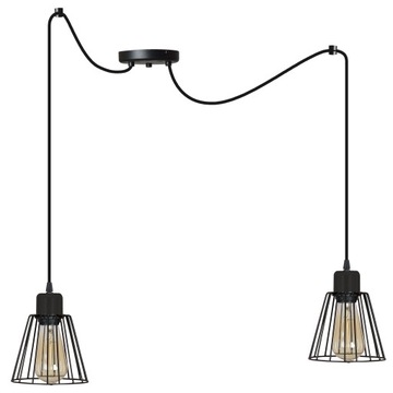 Nowoczesna lampa wisząca pająk drut retro loft LED