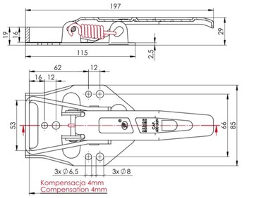 Zaczep do burty przyczepy firmy SPP ZB-04 HIT