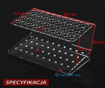 ПОДСТАВКА ДЛЯ РУЧОК на 40 шт. из ПЛЕКСИ