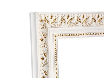 ЗЕРКАЛО 120х80 Деревянная рама Белое Золото Серебро