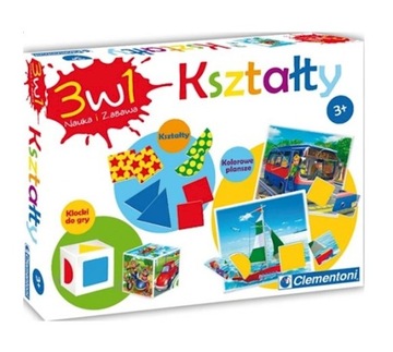 CLEMENTONI KSZTAŁTY 3W1 GRA EDUKACYJNA 90673