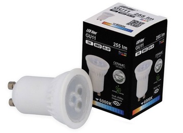 Żarówka LED GU11 3W CERAMIC 38' 255lm zimna