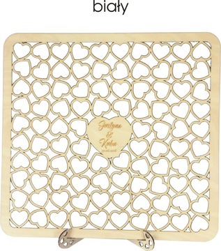 DUŻA KSIĘGA GOŚCI ślub WESELE GRAWER 96 SERDUSZEK