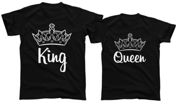 Koszulki dla par zakochanych KING QUEEN 30 wzorów