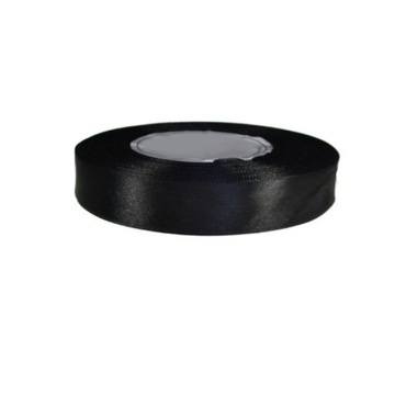 Tasiemka satynowa 12mm 32m CZARNY 8141 wstążka