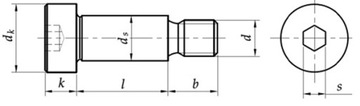 Винт с буртиком M16/20x70, цилиндрическая головка ISO 7379 1 шт.