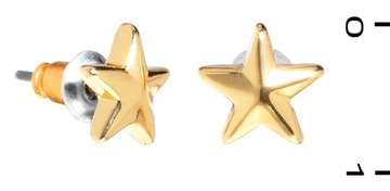 KOLCZYKI ZŁOTE MAŁE GWIAZDKI COLIBRA DLA DZIEWCZYNKI