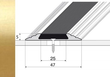 Listwa 120cm progowa antypoślizgowa ZŁOTO A10