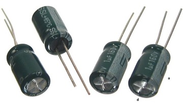 Kondensator elektrolityczny 1uF/160V - 6 sztuk