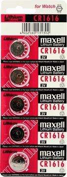 5x BATERIA LITOWA MAXELL CR1616 1616 DL ECR 3V