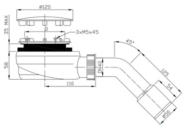 СИФОН RADAWAY ДЛЯ ДУШЕВОГО ПОДДОНА R510 БЕСПЛАТНАЯ ДОСТАВКА!!!