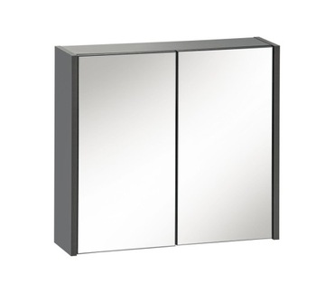 Szafka z lustrem Bali dąb / szara szerokość 80 cm