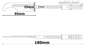 РУЧКА-КРЮК ДЛЯ АЛЮМИНИЕВОГО РАДИАТОРА 180 ММ