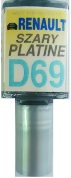 RENAULT D69 SZARY PLATINE LAKIER SAMOCHODOWY ZAPRAWKA DO RYS 10 ML ARA