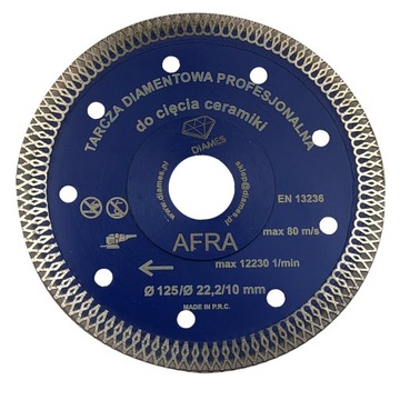 TARCZA DIAMENTOWA 125/22,2 MM DO GRESU CERAMIKA