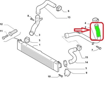ШЛАНГ ТУРБОИНТЕРКУЛЕРА CITROEN JUMPER 3.0 HDI