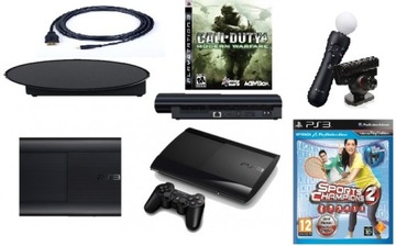 PLAYSTATION 3 SUPERSLIM + PAD + MOVE + 4 ИГРЫ