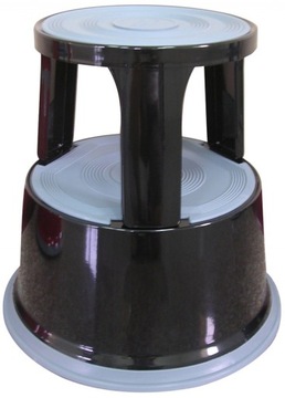 TABORET BIUROWY Q-CONNECT MOBILNY METALOWY CZARNY
