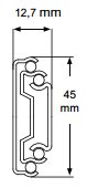 Шариковая направляющая для ящиков L-550/45, полного выдвижения
