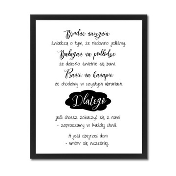 Plakat z napisami obrazek w ramce Rodzina Dom HIT