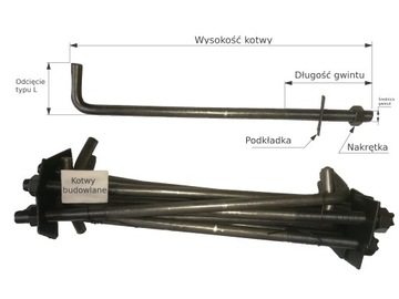 АНКЕРНЫЙ ШПИН МУРЛАТА КРЮК МУРЛАТА ВИНТ M12x350