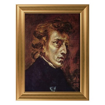 Portret Fryderyka Chopina złoty obraz Delacroix