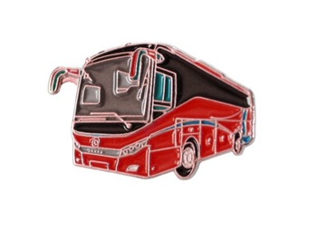 Красный автобус для водителя Pin Pin Pins