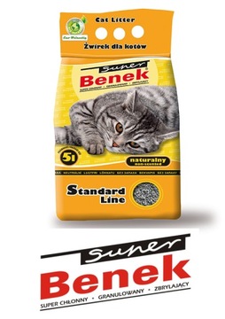 Наполнитель для кошачьих туалетов Super Benek Natural 5л желтый