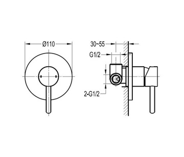 фото ориг. №5, Omnibuses flush-mounted mixer shower room y1245cr chrome