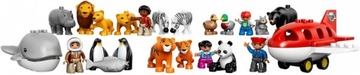 klocki LEGO Duplo 10805 Dookoła świata Zwierzęta Zoo Wieloryb Samolot