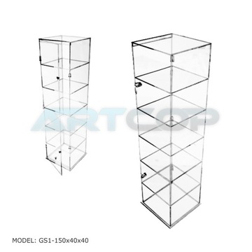 Gablota Wolnostojąca 150x40x40cm, Witryna z PLEXI