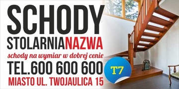 Baner reklama Stolarz Schody Meble 2,5x1,25m SZYLD