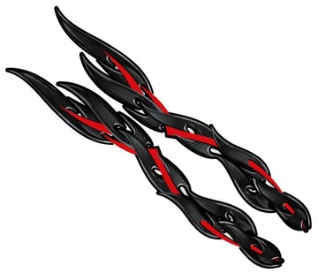 NAKLEJKA NAKLEJKI AUTO PASY CARBON RED CZERWONE