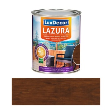 Luxdecor Lazura 4 lata ochrony 0,75l CIEMNY ORZECH