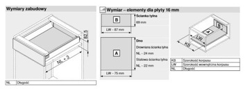 Szuflada Antaro 450 pod piekarnik wysokość N biała